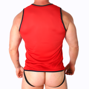 MACHO - T-SHIRT ROUGE S-M