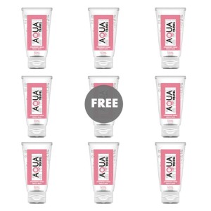 AQUA TRAVEL - LUBRIFIANT À BASE DEAU AQUA TRAVEL SAVEUR CRÈME DE FRAISE - 50 ML 81 OFFERT