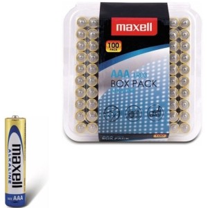 MAXELL - PACK DE PILES ALCALINES AAA LR03100 PILES