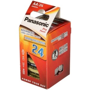 PANASONIC - PACK DE 24 PILES ALCALINES AA LR6 PRO POWER
