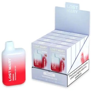 LOST MARY - (PACK PROFESSIONNEL EXPOSANT -10 UNITÉS) BM600 NICOTINE VAPER 2 JETABLE WATERMELON ICE