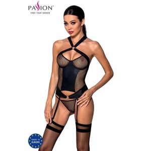 PASSION - AMANDA CORSET EN CUIR ÉCOLOGIQUE S-M