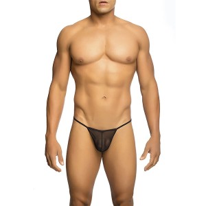 MOB - STRING TRANSPARENT EN FORME DE T NOIR TAILLE L-XL