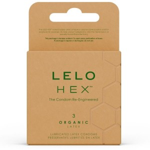 LELO - HEX BOÎTE DE PRÉSERVATIFS BIOLOGIQUES 3 UNITÉS