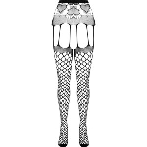 PASSION - BODYSTOCKING ECO COLLECTION ECO S009 NOIR – Bas jarretière