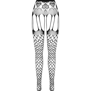 PASSION - BODYSTOCKING ECO COLLECTION ECO S009 NOIR – Bas jarretière
