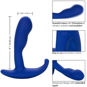 CALEXOTICS - ADMIRAL STIMULATEUR and VIBRATEUR ANAL COURBÉ BLEU – Vibromasseurs anaux