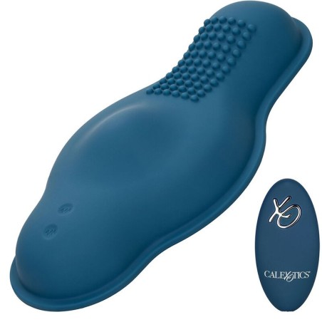 CALEXOTICS - RIDER MASSAGER DOUBLE MOTEUR TÉLÉCOMMANDE BLEU – Masseuses
