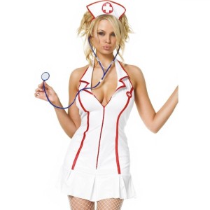 LEG AVENUE - COSTUMES - ROBE DINFIRMIÈRE EN CHEF ENSEMBLE 3 PIÈCES TAILLE S-M
