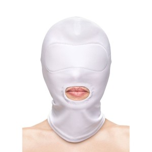 NS NOVELTIES - FETISH and FASHION CAGOULE BOUCHE NYLON BLANC – Masque