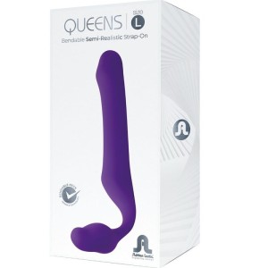 ADRIEN LASTIC - QUEENS STRAP-ON SOUPLE VIOLET TAILLE L – Harnais sans laisse