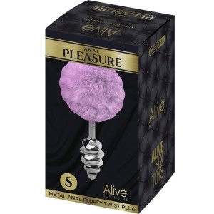 ALIVE - PLUG DE PLAISIR ANAL SPIRAL MÉTAL FLUFFY VIOLET TAILLE S – Bouchon Anal Bdsm