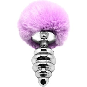 ALIVE - PLUG DE PLAISIR ANAL SPIRAL METAL FLUFFY VIOLET TAILLE L – Bouchon Anal Bdsm