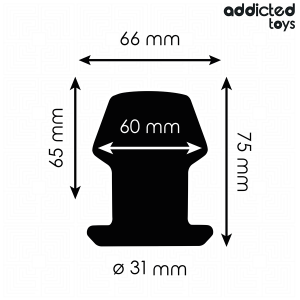 ADDICTED TOYS - PLUG ANAL CREUX EXTRÊME TAILLE S 7,5 CM