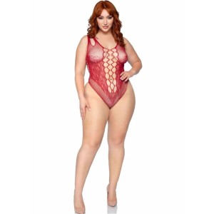 LEG AVENUE - 81641X BODY SANS COUTURE BORDEAUX TAILLE 1X-2X