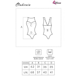 LIVCO CORSETTI FASHION - MUDIENIN LC 90654 BODY NOIR S-M