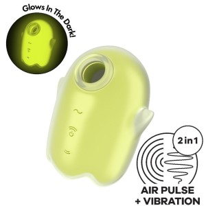 SATISFYER - GLOWING GHOST AIR PULSE and VIBRATEUR JAUNE