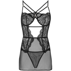 LIVCO CORSETTI FASHION - CHEMISE CULOTTE BARIRIN LC 90633 NOIR