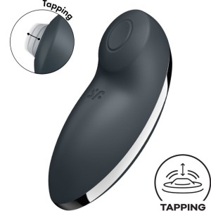 SATISFYER - TAP and CLIMAX 2 VIBRATEUR and STIMULATEUR GRIS