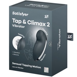 SATISFYER - TAP and CLIMAX 2 VIBRATEUR and STIMULATEUR GRIS