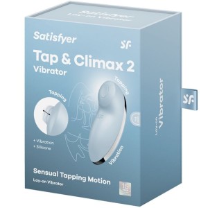 SATISFYER - TAP and CLIMAX 2 VIBRATEUR and STIMULATEUR BLEU