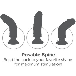 KING COCK - BITE VIBRANTE MARRON 20,32 CM