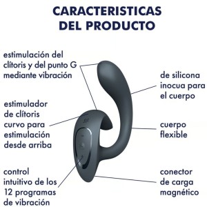 SATISFYER - G FOR GODDESS 1 VIBRATEUR RABBIT GRIS FONC