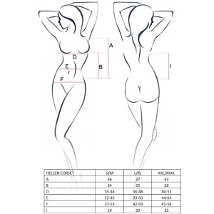 PASSION - FEMME HELLEN CORSET NOIR TAILLE S-M