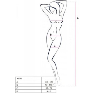 PASSION - BS095 BODYSTOCKING NOIR TAILLE UNIQUE