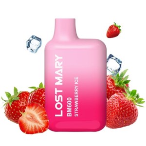LOST MARY - (PACK PROFESSIONNEL EXPOSANT -10 UNITÉS) BM600 NICOTINE VAPER 2 JETABLE FRAISE GLACE