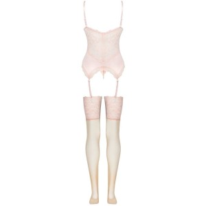 LIVCO CORSETTI FASHION - ENSEMBLE PERSINNE PÊCHE CORSET CULOTTE BAS