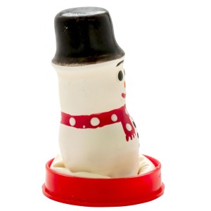 CONDOMERIE - PRÉSERVATIFS FANTAISIE PEINTS À LA MAIN BONHOMME DE NEIGE