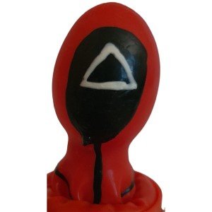 CONDOMERIE - TRIANGLE DE PRÉSERVATIFS FANTAISIES PEINTS À LA MAIN