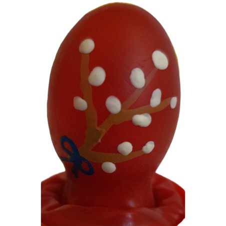 CONDOMERIE - PRÉSERVATIFS FANTAISIE PEINTS À LA MAIN ŒUF DE PÂQUES ROUGE