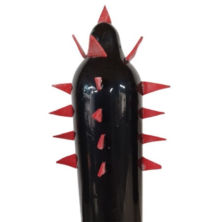 CONDOMERIE - PRÉSERVATIFS FANTAISIE PEINTS À LA MAIN CACTUS NOIR XL