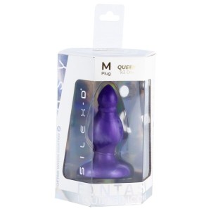 SILEXD - QUEEN ANAL PLUG FANTASY SILICONE LIQUIDE THERMOREACTIVE VIOLET 9,2 CM