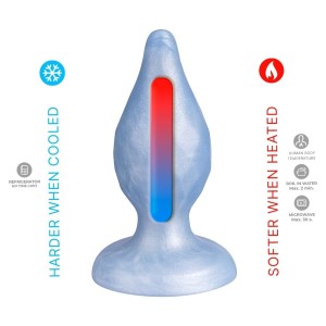 SILEXD - DIAMOND PLUG ANAL FANTASY SILICONE LIQUIDE THERMOREACTIF BLEU NACRÉ 9,2 CM