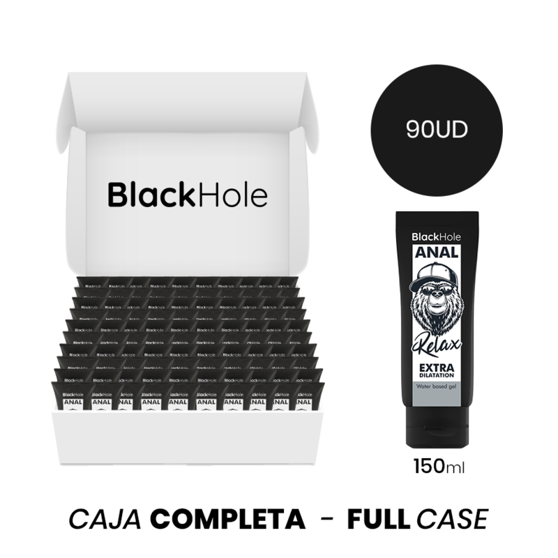 MOQ 90 - BLACK HOLE GEL À BASE DEAU EXTRA DILATATION 150 ML