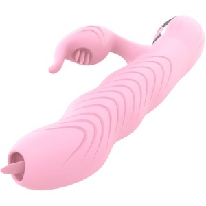 ARMONY - VIBRATEUR MARCIA and POUSSÉE DOUBLE LANGUE EFFET CHALEUR ROSE