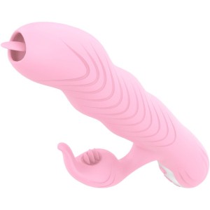 ARMONY - VIBRATEUR MARCIA and POUSSÉE DOUBLE LANGUE EFFET CHALEUR ROSE