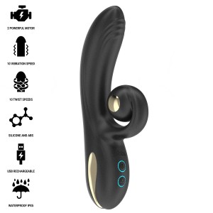 IBIZA - VIBRATEUR TWISTER AVEC STIMULATEUR DE COURBES ET VIBRO-ROTATION
