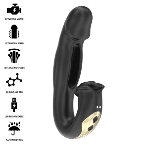 IBIZA - ROSE VIBRATEUR EFFET FLICKING ET STIMULATEUR DE CLITO