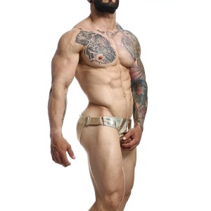 MOB - DNGEON JOCKSTRAP ANNEAU PÉNITENTIAIRE DORÉ TAILLE UNIQUE
