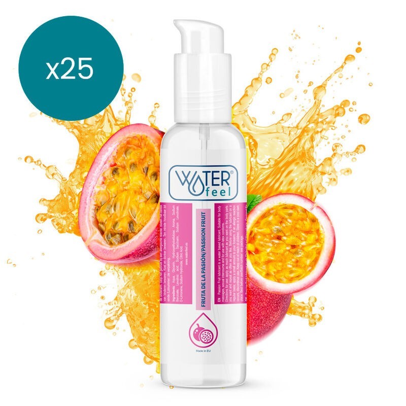 WATERFEEL - LUBRIFIANT À BASE DEAU AUX FRUITS DE LA PASSION 175 ML PACK 25 UNITÉS