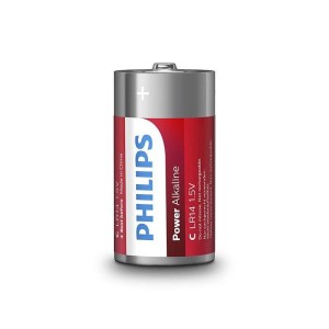 PHILIPS - PLAQUETTE PHILIPS POWER ALCALINE PILA C LR14 2