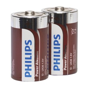 PHILIPS - BLISTER POWER ALCALINE PILA D LR20 2