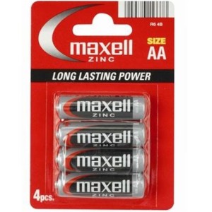 MAXELL - PILA SALINA MANGANESO AA R6 4 UNITÉS