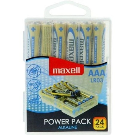 MAXELL - PILES ALCALINES AAA LR03 PACK 24 PILES