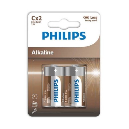 PHILIPS - PILES ALCALINES C LR14 BLISTER2
