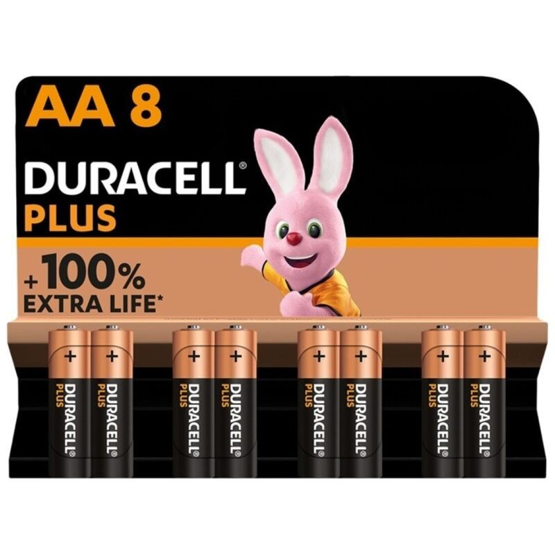 DURACELL - PILE ALCALINE PLUS POWER 100 AA LR6 8 UNIT